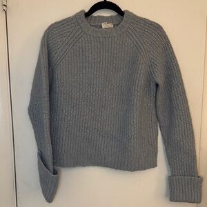 Frame Denim Powder Blue Large Cuff Women's Sweater